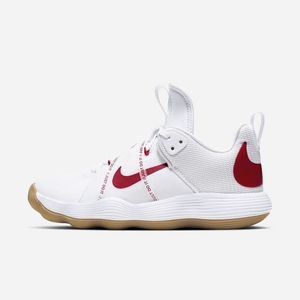 Chaussure De Volley Nike React HyperSet Blanche 4573-912 White/Gum Light Brown/University Red Femme | BBV-79608493